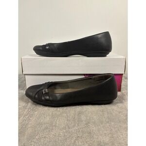 EuroSoft by Sofft Shaina Black Flats Women 6.5 M Slip On Ballet Shoes Round Toe